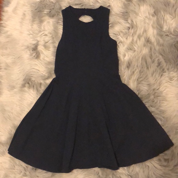plain navy blue dress